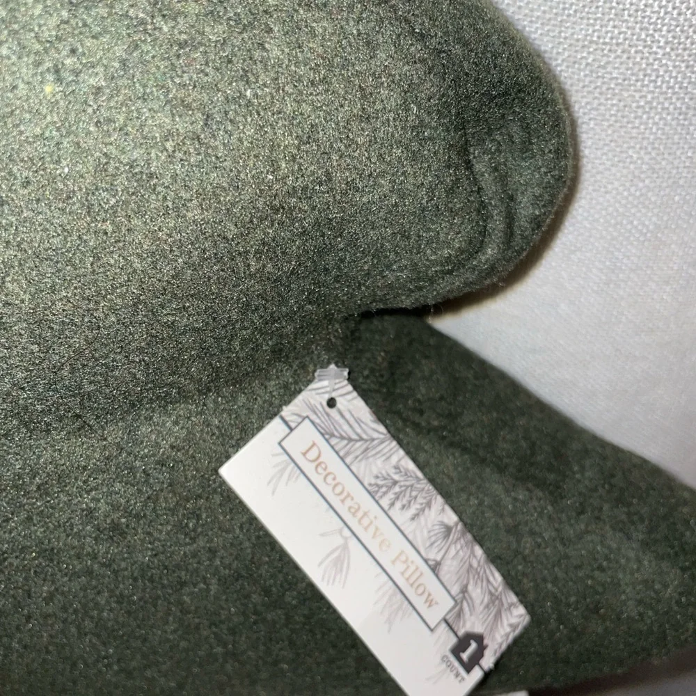 Two green Christmas tree pillows -target bullseye section